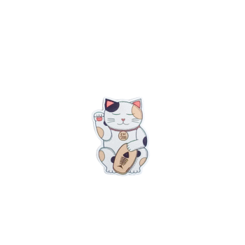 sticker maneki neko brillant
