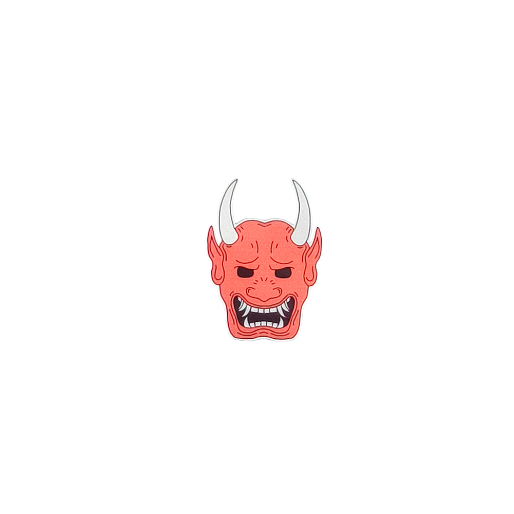 sticker masque Oni brillant